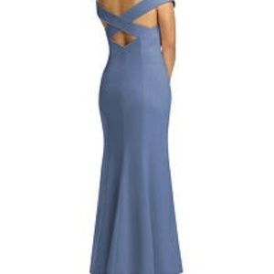 BRAND NEW (w/tag) Dessy Collection Off the Shoulder Crossback Gown